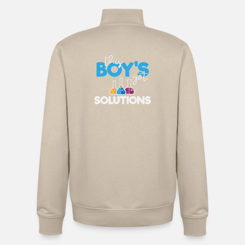 This Boy's Got Solutions - Unisex Organic Zip Sweatshirt by Stanley/Stella - desert dust