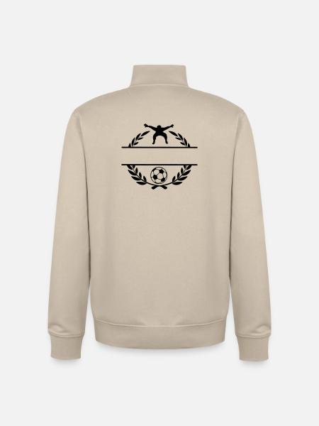 Football 1 - Unisex Organic Zip Sweatshirt by Stanley/Stella - desert dust