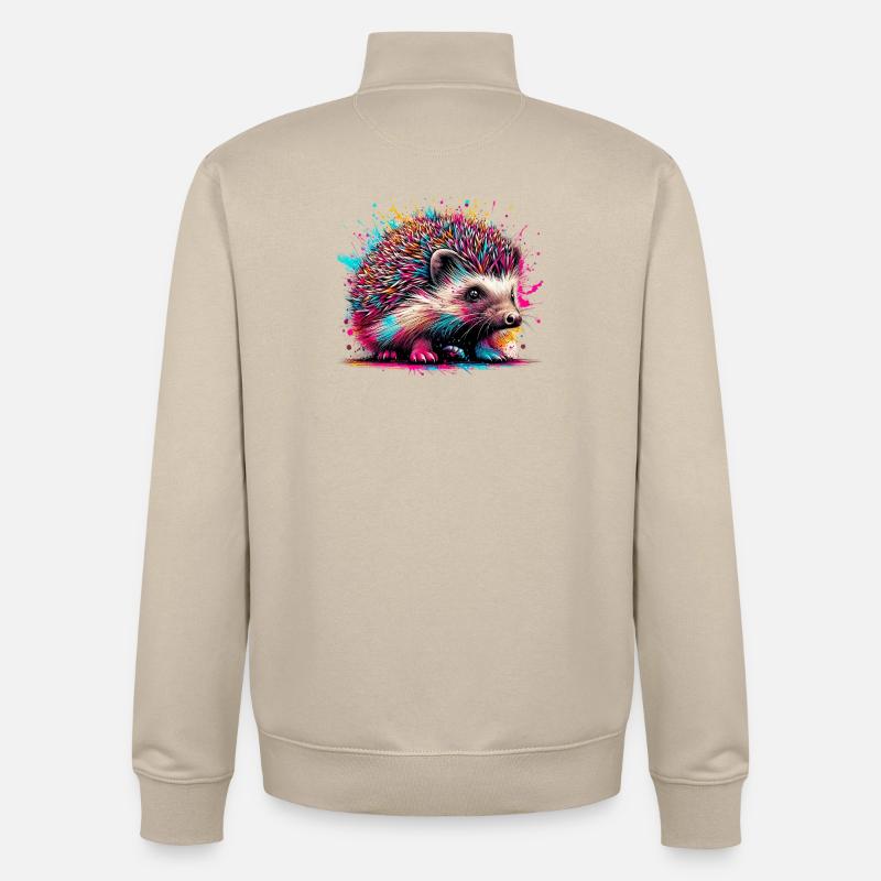 Igel - Unisex Organic Zip Sweatshirt von Stanley/Stella - Cremebeige