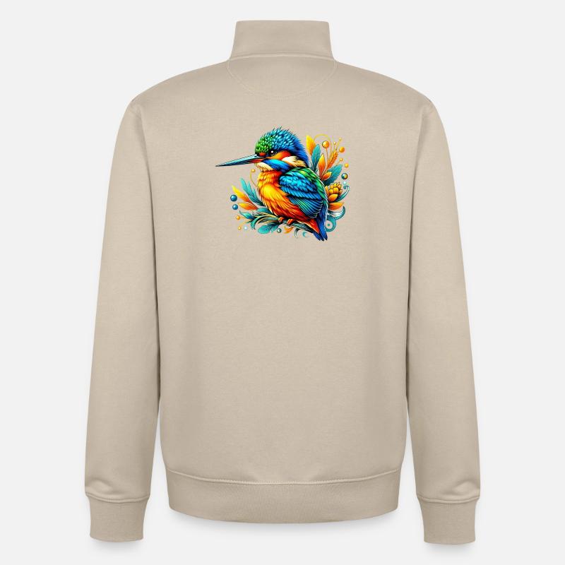 Eisvogel - Unisex Organic Zip Sweatshirt von Stanley/Stella - Cremebeige