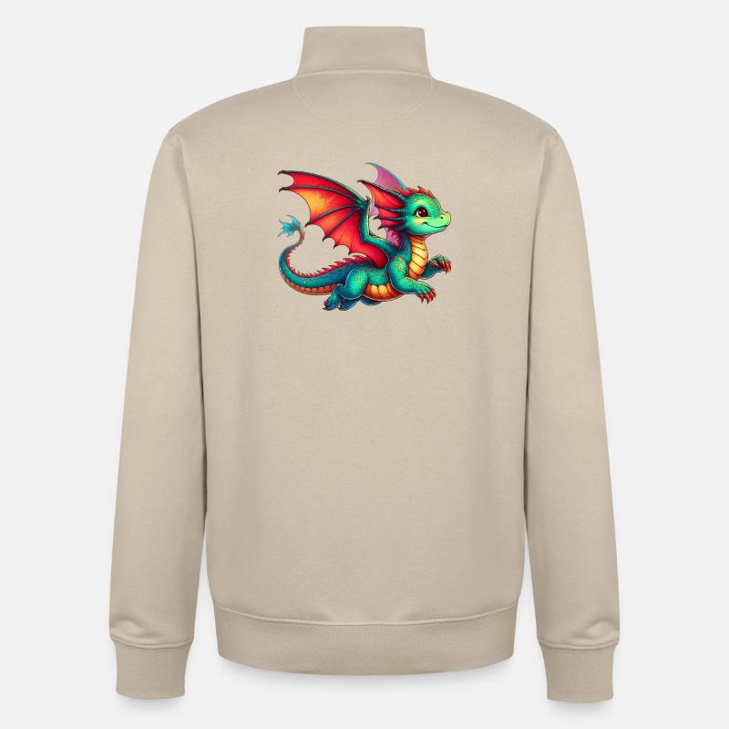 Dragon - Sweat zippé unisexe en coton bio Stanley/Stella - beige crème