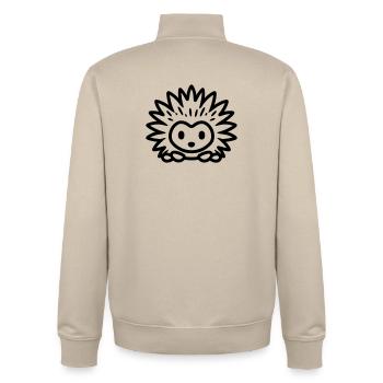 Porc-épic - Sweat zippé unisexe en coton bio Stanley/Stella - beige crème - Dos - AI Model Male 185 dark (185cm)