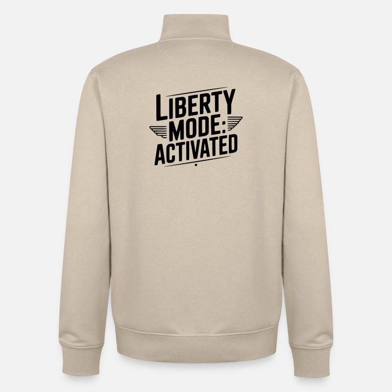Mode Liberté : Activé - Sweat zippé unisexe en coton bio Stanley/Stella - beige crème
