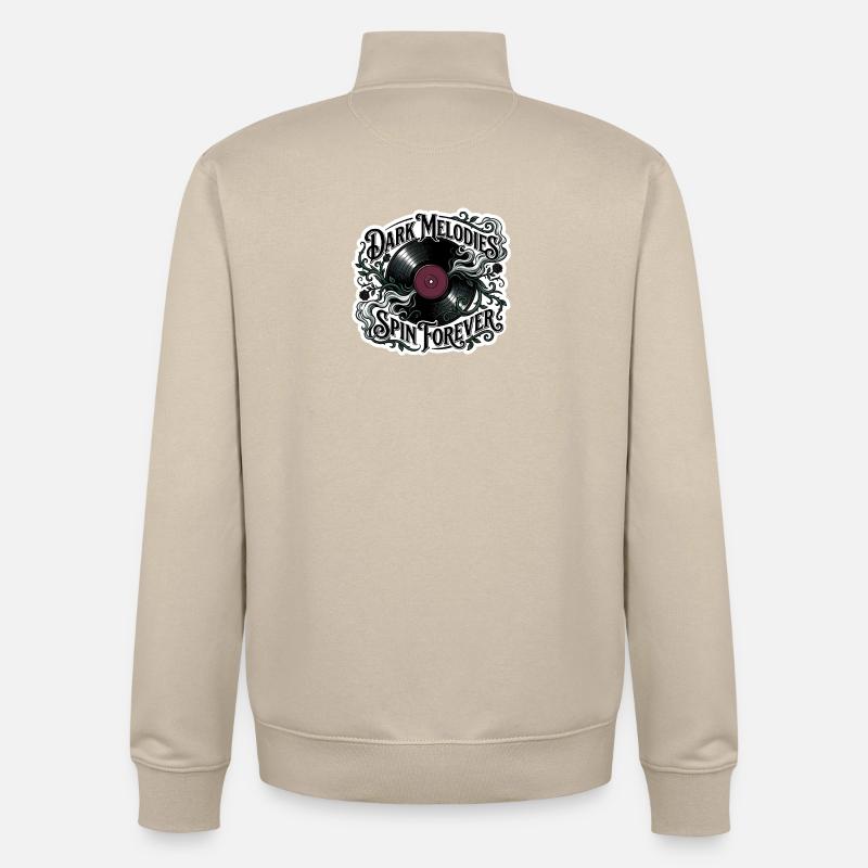 Dark Melodies Spin Forever - Unisex Organic Zip Sweatshirt by Stanley/Stella - desert dust