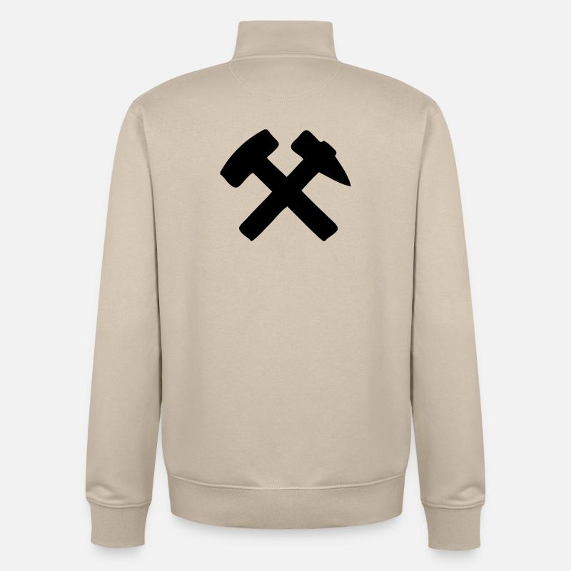 Schlägel und Eisen - Unisex Organic Zip Sweatshirt von Stanley/Stella - Cremebeige