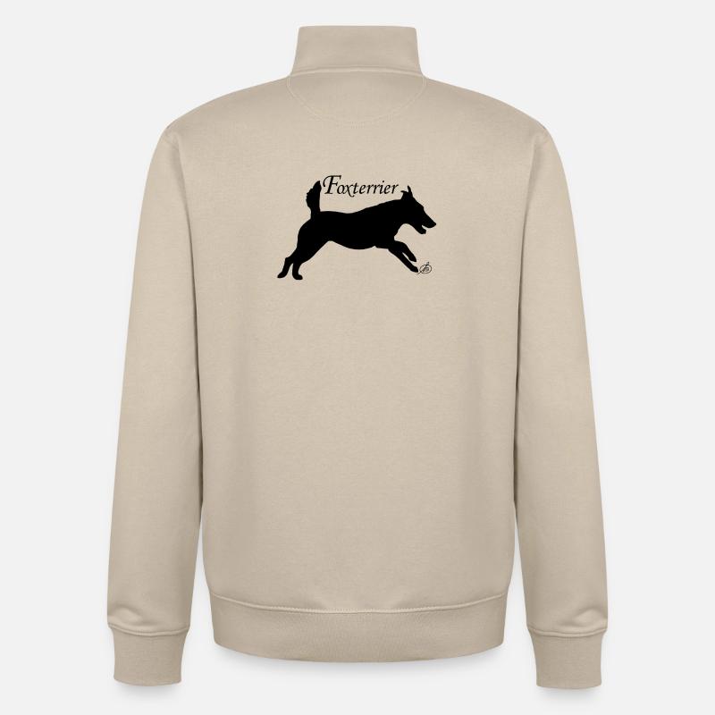 Fox Terrier - Sweat zippé unisexe en coton bio Stanley/Stella - beige crème