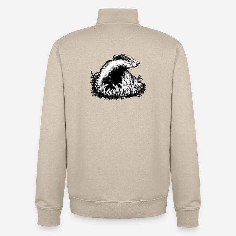 Dachs - Unisex Organic Zip Sweatshirt von Stanley/Stella - Cremebeige