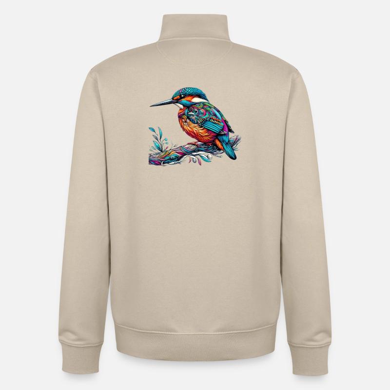Eisvogel - Unisex Organic Zip Sweatshirt von Stanley/Stella - Cremebeige