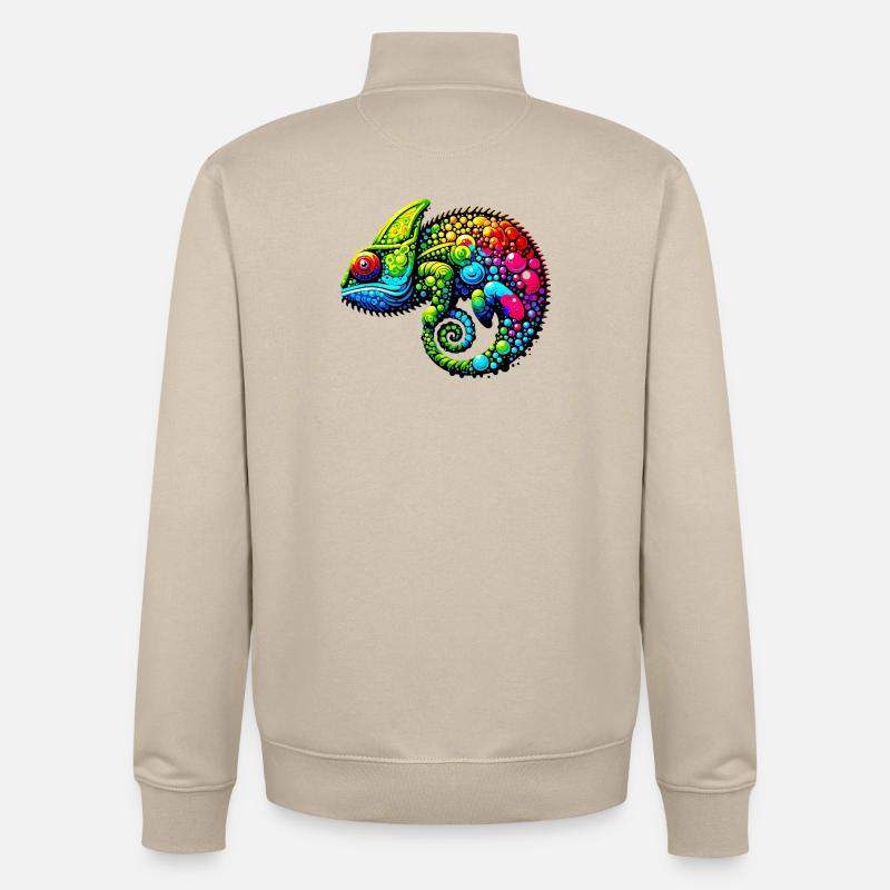 Chameleon - Unisex Organic Zip Sweatshirt by Stanley/Stella - desert dust