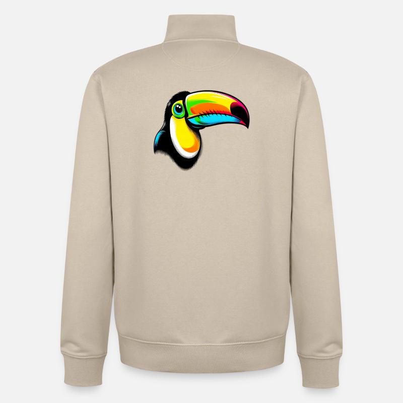 Toucan - Sweat zippé unisexe en coton bio Stanley/Stella - beige crème