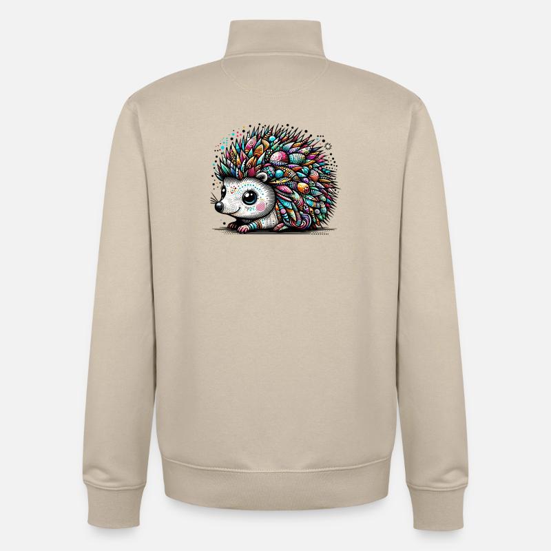 Igel - Unisex Organic Zip Sweatshirt von Stanley/Stella - Cremebeige