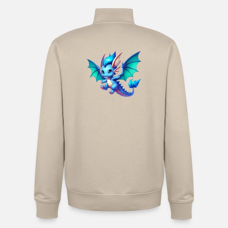 Dragon - Sweat zippé unisexe en coton bio Stanley/Stella - beige crème