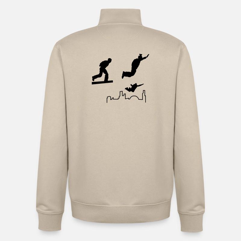 Saut de base - Sweat zippé unisexe en coton bio Stanley/Stella - beige crème