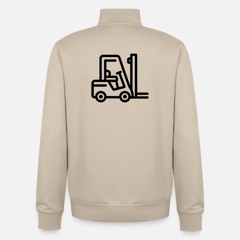 Gabelstapler - Unisex Organic Zip Sweatshirt von Stanley/Stella - Cremebeige