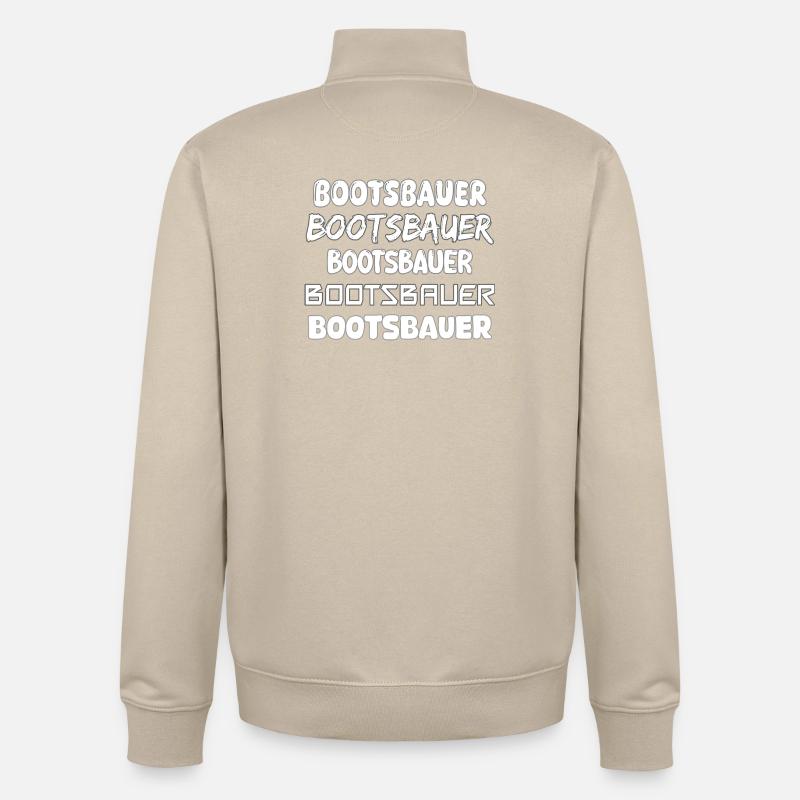 Constructeurs de bateaux - Sweat zippé unisexe en coton bio Stanley/Stella - beige crème