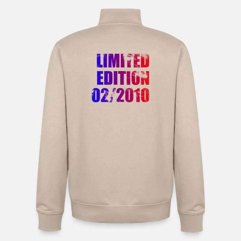 16e anniversaire Édition Limitée 02/2010 - Sweat zippé unisexe en coton bio Stanley/Stella - beige crème