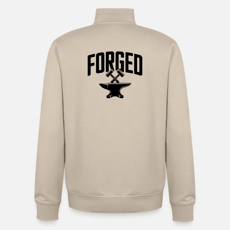 Forgé - Sweat zippé unisexe en coton bio Stanley/Stella - beige crème