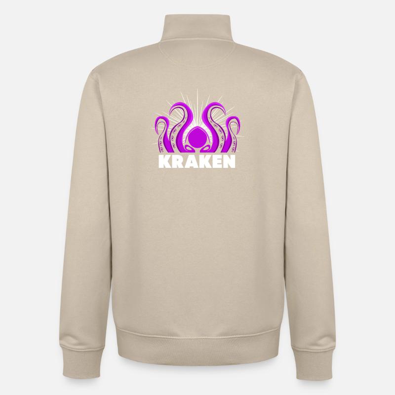 Pieuvre Pieuvre Pieuvre Pieuvre Pieuvre - Sweat zippé unisexe en coton bio Stanley/Stella - beige crème