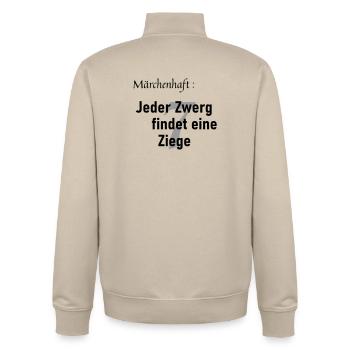 Märchenhaft - Unisex Organic Zip Sweatshirt von Stanley/Stella - Cremebeige - Hinten - AI Model Male 185 dark (185cm)