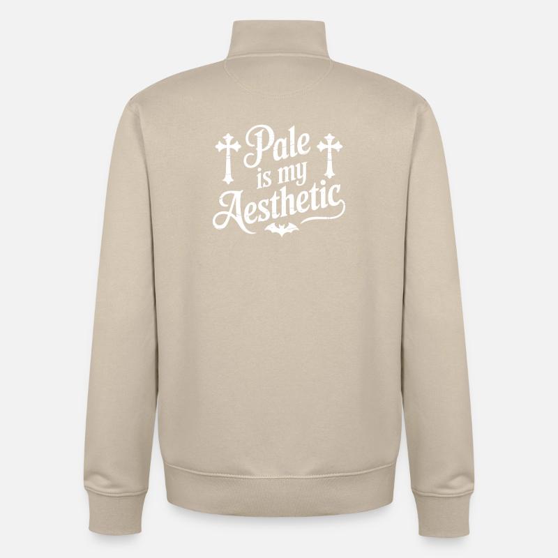 Pâle est mon esthétique - Sweat zippé unisexe en coton bio Stanley/Stella - beige crème