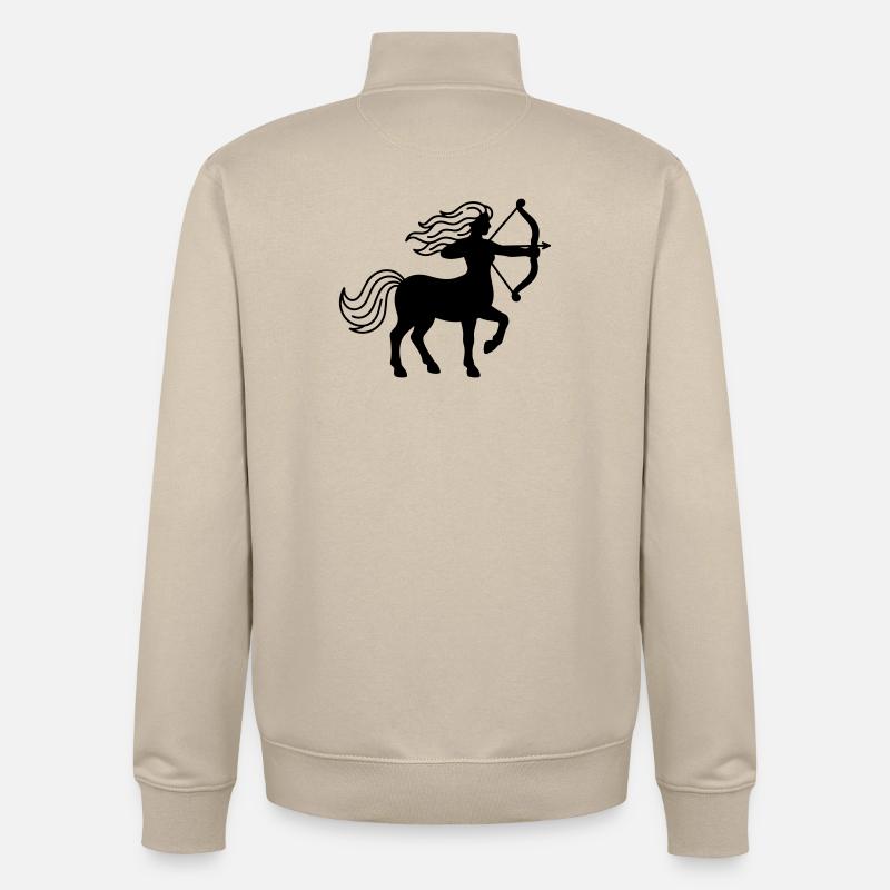 centaur - Unisex Organic Zip Sweatshirt by Stanley/Stella - desert dust