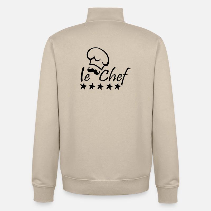 Le Chef - Unisex Organic Zip Sweatshirt von Stanley/Stella - Cremebeige