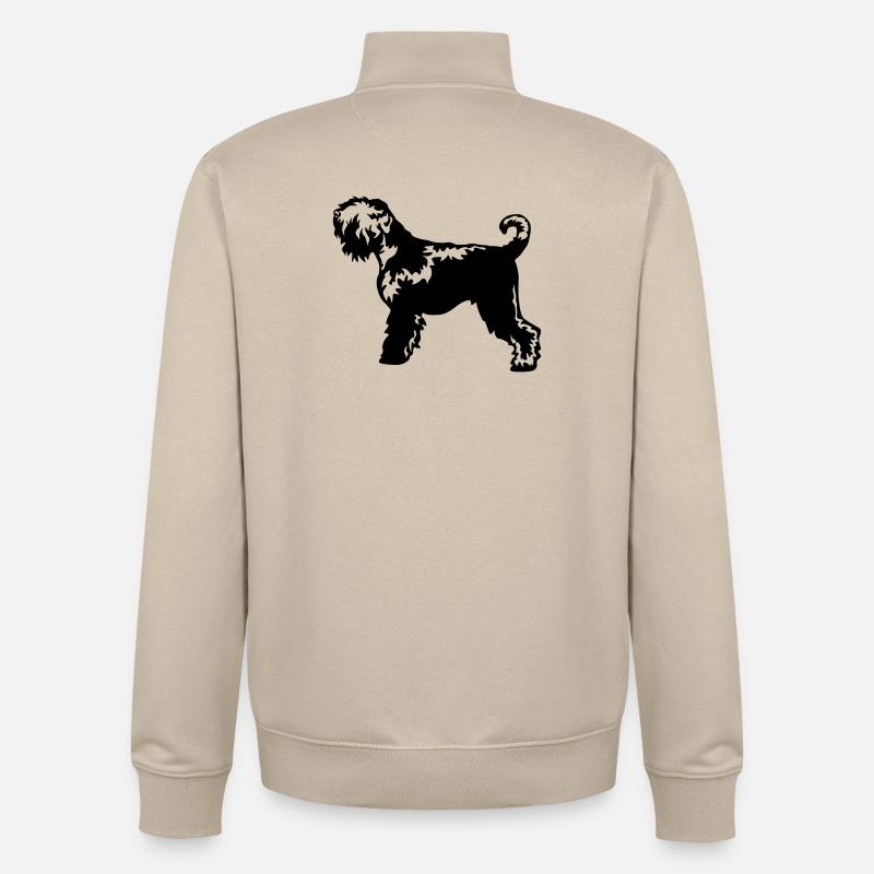 Terrier russe - Sweat zippé unisexe en coton bio Stanley/Stella - beige crème