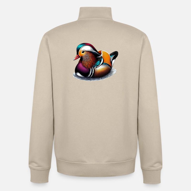 Mandarinente - Unisex Organic Zip Sweatshirt von Stanley/Stella - Cremebeige