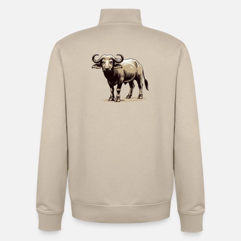 Büffel - Unisex Organic Zip Sweatshirt von Stanley/Stella - Cremebeige