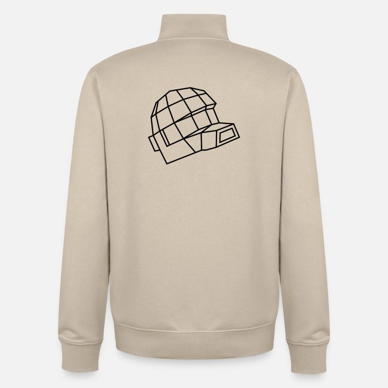 Daft Helm – Electro, Dance & Robot Style - Unisex Organic Zip Sweatshirt von Stanley/Stella - Cremebeige