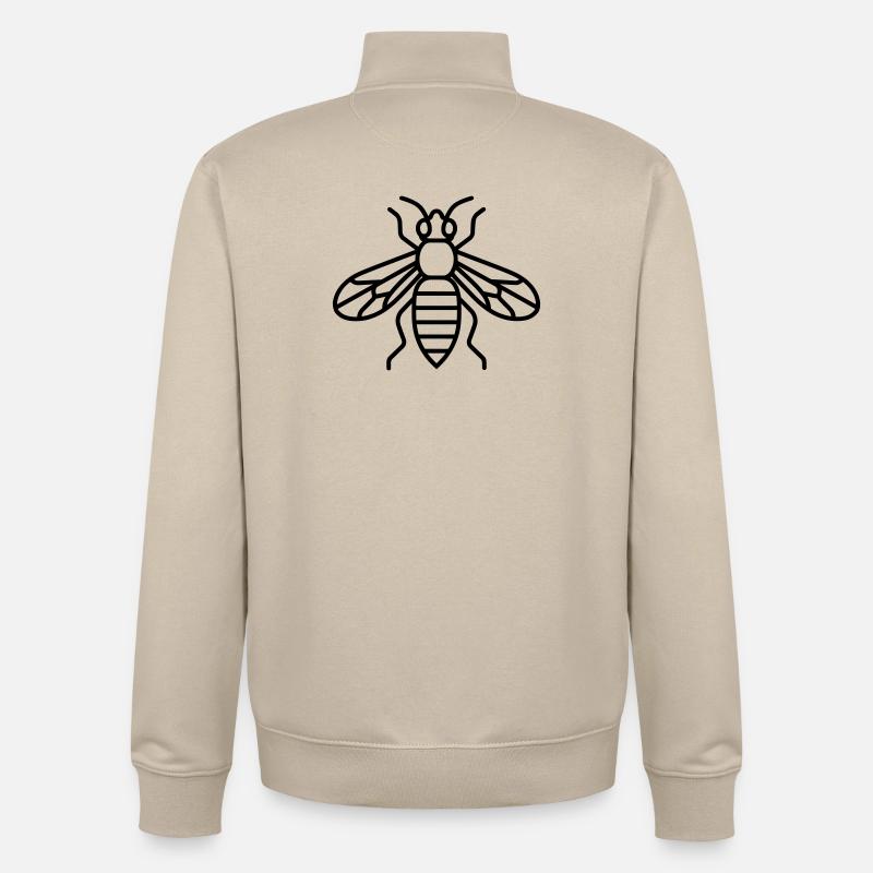 guêpe - Sweat zippé unisexe en coton bio Stanley/Stella - beige crème