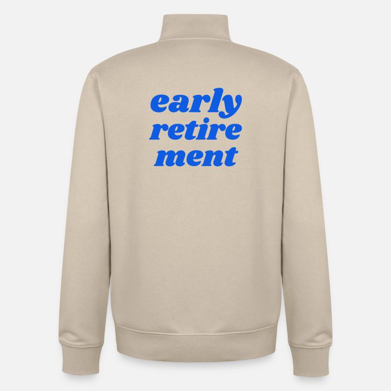 Retraite anticipée - Sweat zippé unisexe en coton bio Stanley/Stella - beige crème