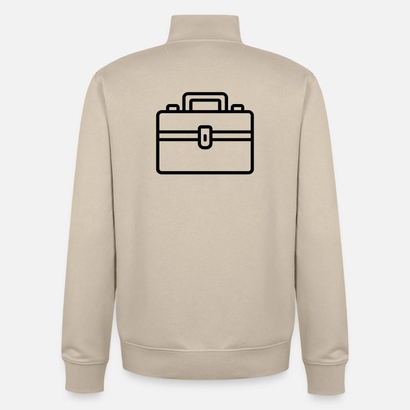 boîte à outils - Sweat zippé unisexe en coton bio Stanley/Stella - beige crème