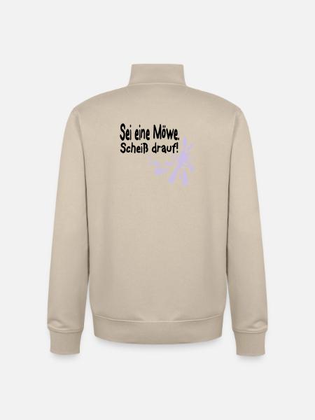 Möwen Scheiß drauf--3 - Unisex Organic Zip Sweatshirt von Stanley/Stella - Cremebeige
