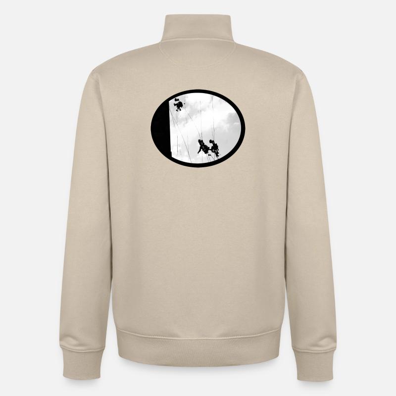 Construction worker - Unisex Organic Zip Sweatshirt by Stanley/Stella - desert dust