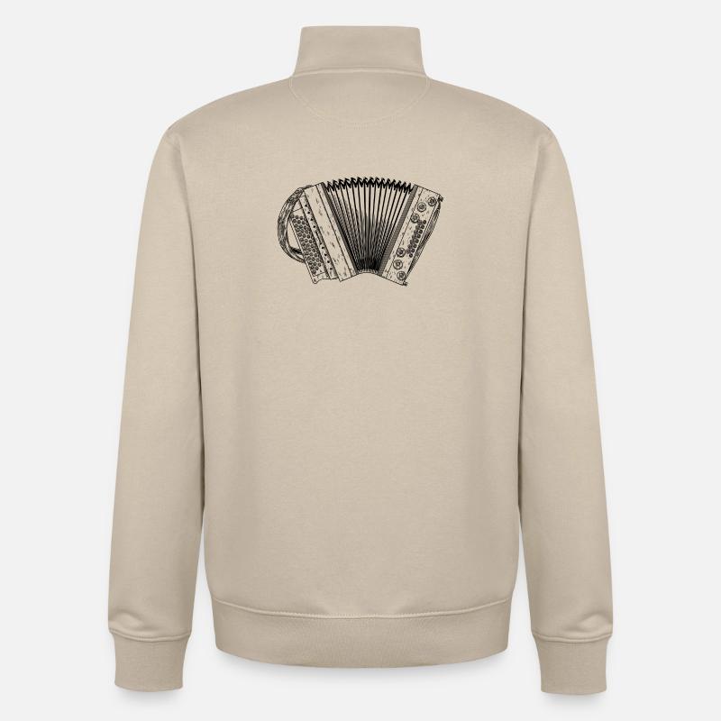 Ziach - Styrian Harmonica - Squeezebox | ZiachON - Unisex Organic Zip Sweatshirt by Stanley/Stella - desert dust