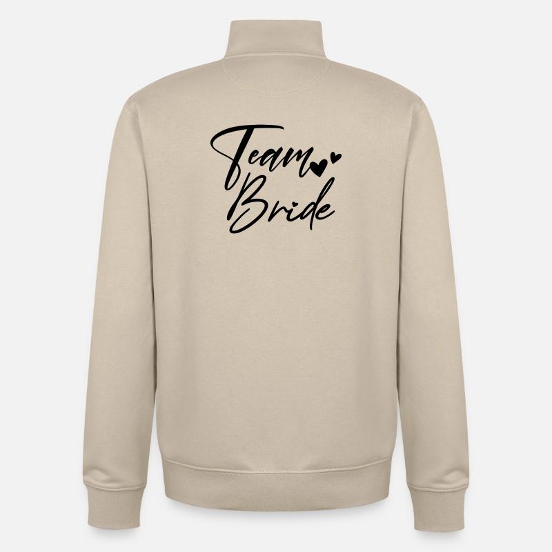 TEAM BRIDE Junggesellenabschied - Unisex Organic Zip Sweatshirt von Stanley/Stella - Cremebeige