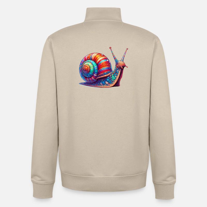 Snail - Unisex Organic Zip Sweatshirt by Stanley/Stella - desert dust