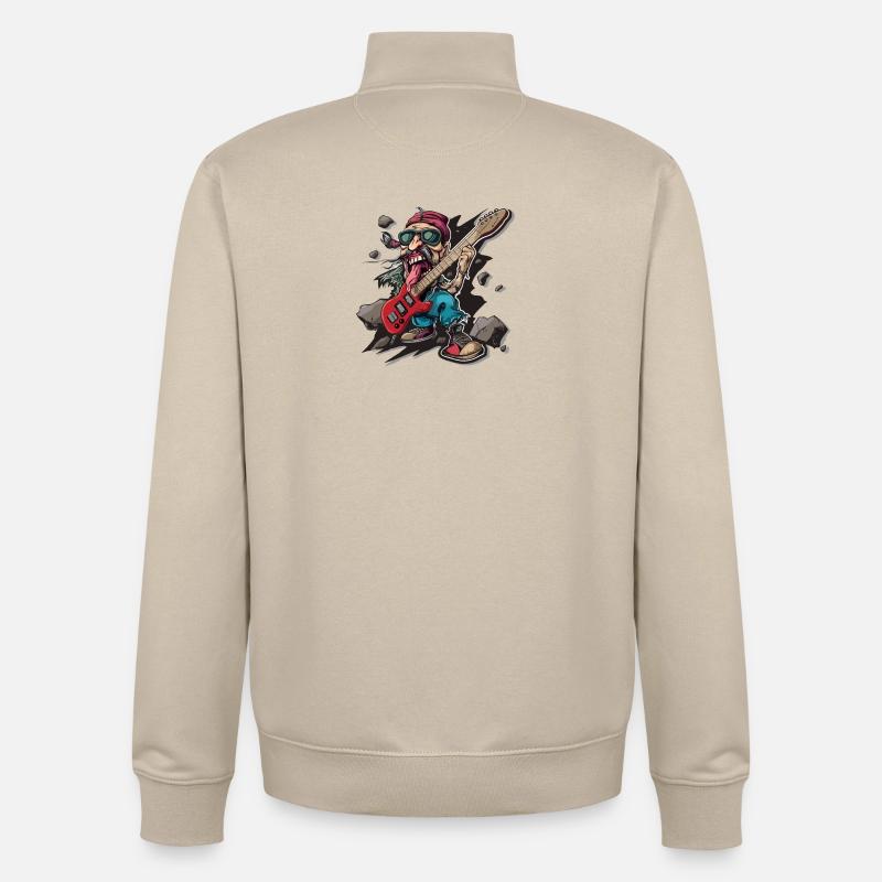 Rock - Rock and Roll - Unisex Organic Zip Sweatshirt von Stanley/Stella - Cremebeige