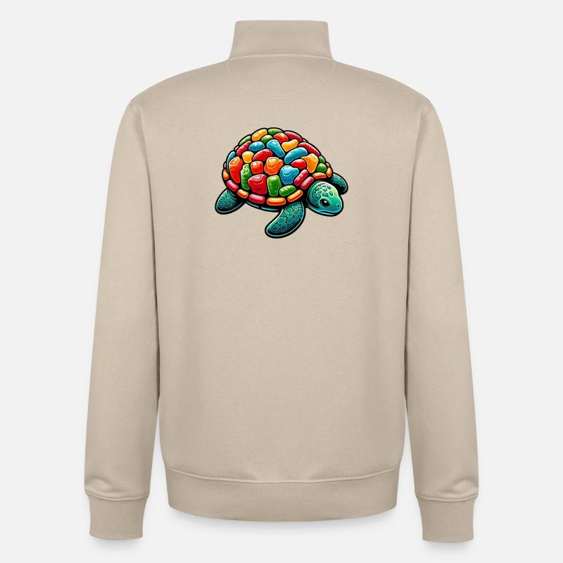 Schildkröte - Unisex Organic Zip Sweatshirt von Stanley/Stella - Cremebeige