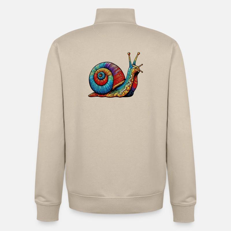 Schnecke - Unisex Organic Zip Sweatshirt von Stanley/Stella - Cremebeige