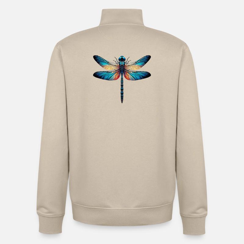 Libellule - Sweat zippé unisexe en coton bio Stanley/Stella - beige crème