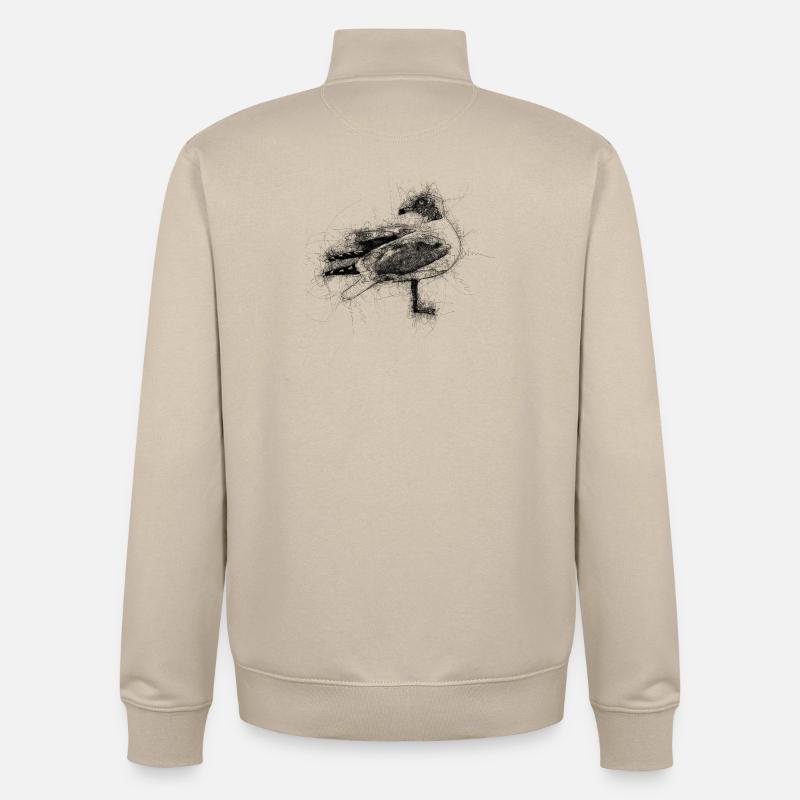 Möwe - Unisex Organic Zip Sweatshirt von Stanley/Stella - Cremebeige