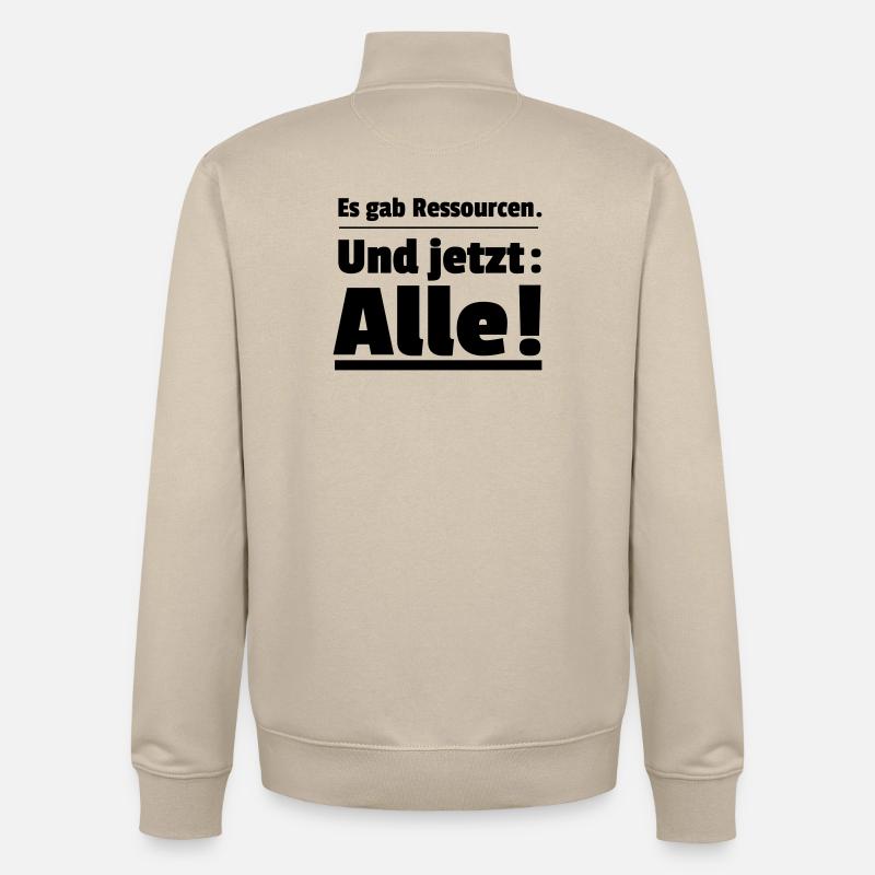 Ressources Et maintenant tout - Sweat zippé unisexe en coton bio Stanley/Stella - beige crème