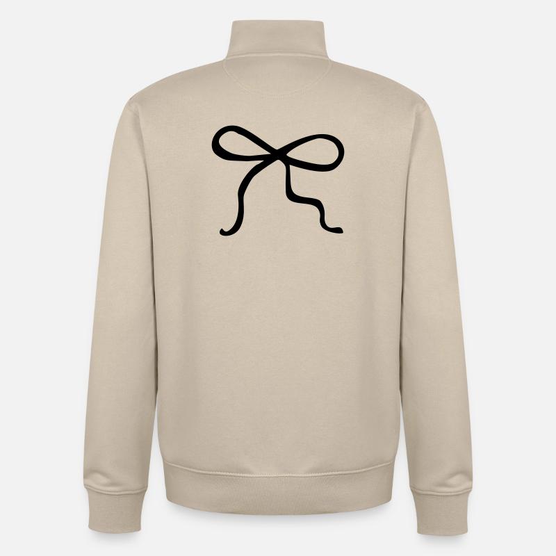 Arc peint à la main - Sweat zippé unisexe en coton bio Stanley/Stella - beige crème