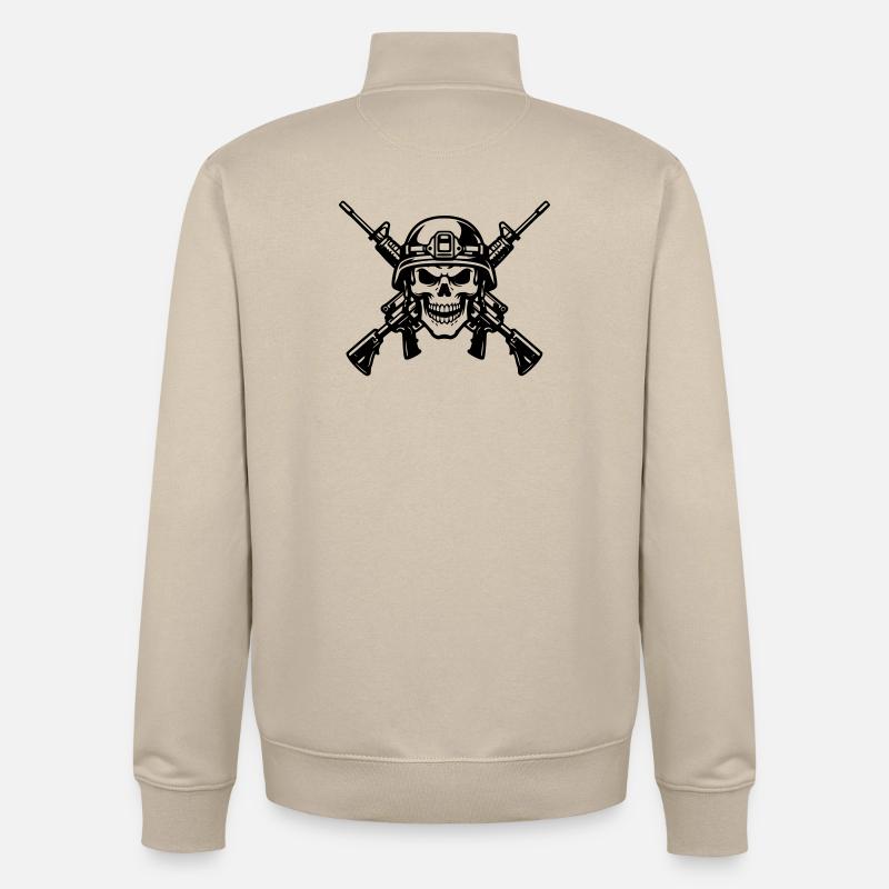 Krieg - Unisex Organic Zip Sweatshirt von Stanley/Stella - Cremebeige