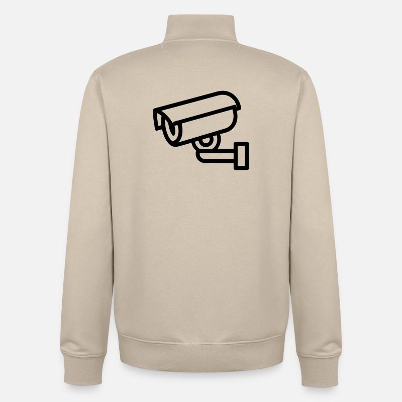 caméra - Sweat zippé unisexe en coton bio Stanley/Stella - beige crème