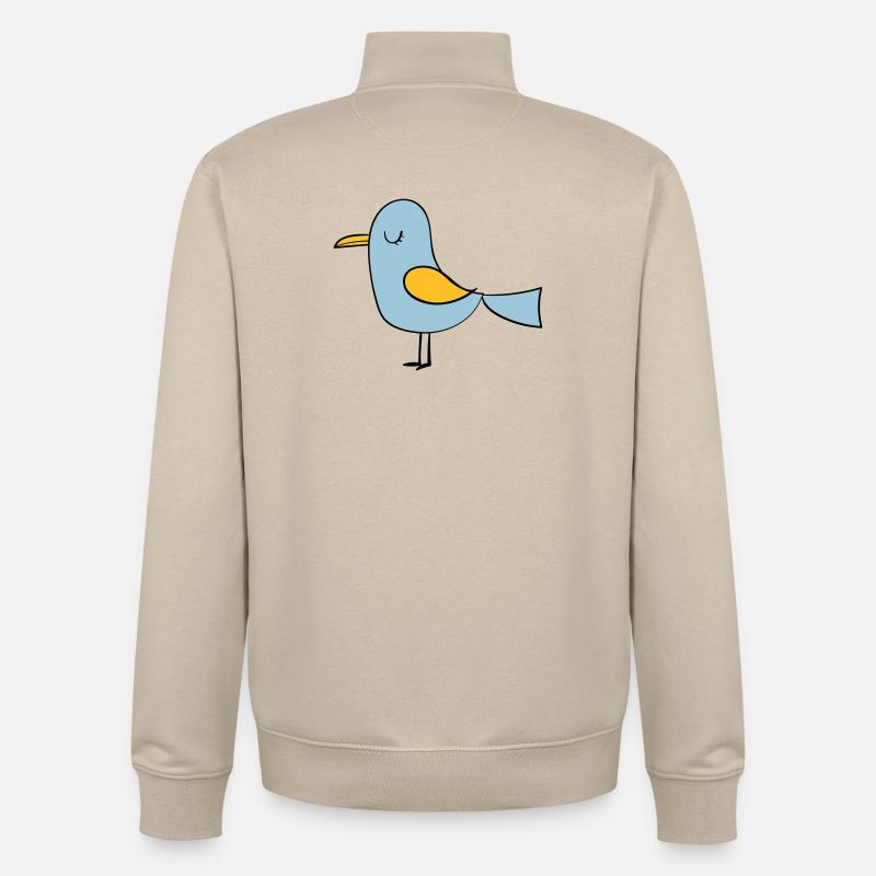 bird - Unisex Organic Zip Sweatshirt by Stanley/Stella - desert dust