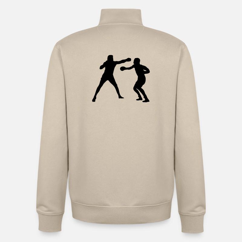 Boxkampftraining - Unisex Organic Zip Sweatshirt von Stanley/Stella - Cremebeige