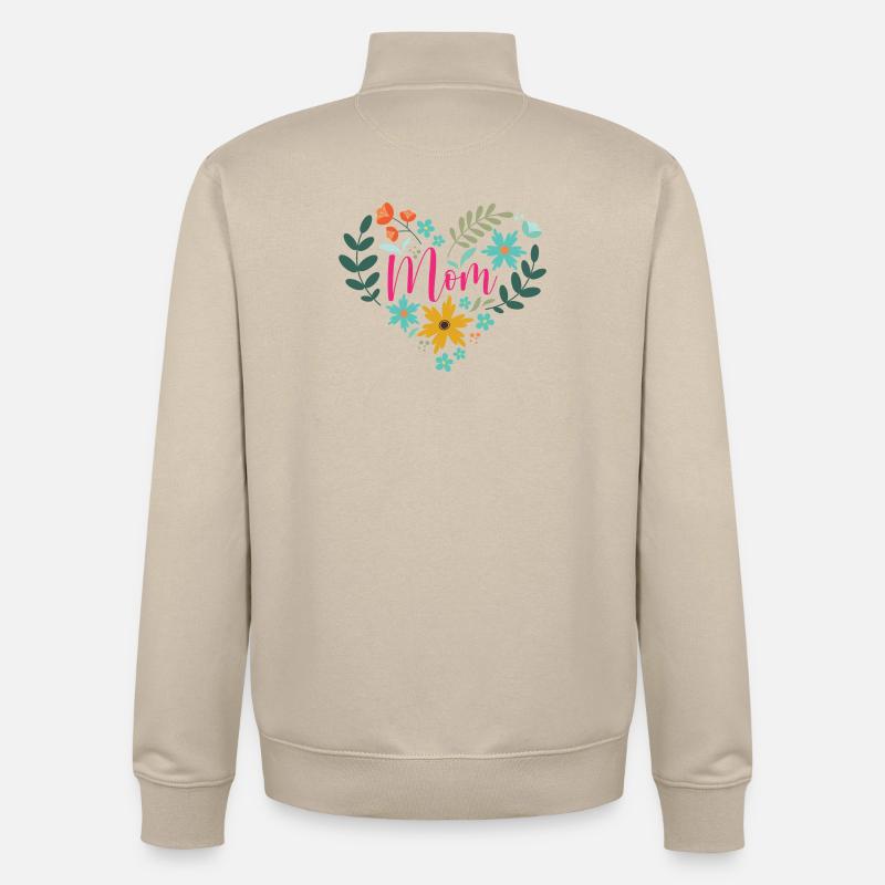 Beste Mutter aller Zeiten - Unisex Organic Zip Sweatshirt von Stanley/Stella - Cremebeige